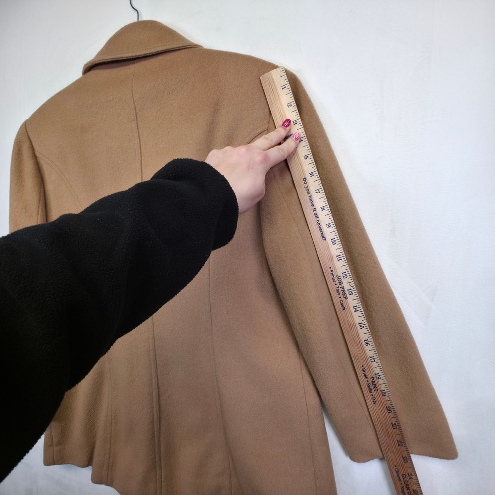 Talbots‎ Pea Coat Women 12P Brown Wool Timeless Preppy Old Money Classic READ - Picture 7 of 16